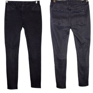 3x1 W2 Black Mid-rise Skinny Jean Quilted Pocket SZ 26